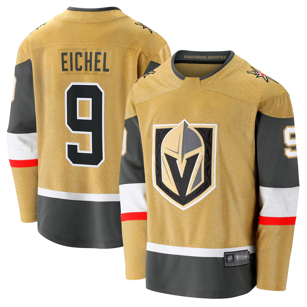 Mdoa VG.Knights #9 Jack Eichel Gold Home Breakaway Stitched Jerseys