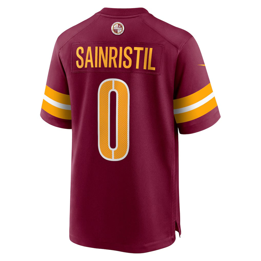 Mdoa W.Commanders #0 Mike Sainristil Burgundy Game Stitched Jerseys