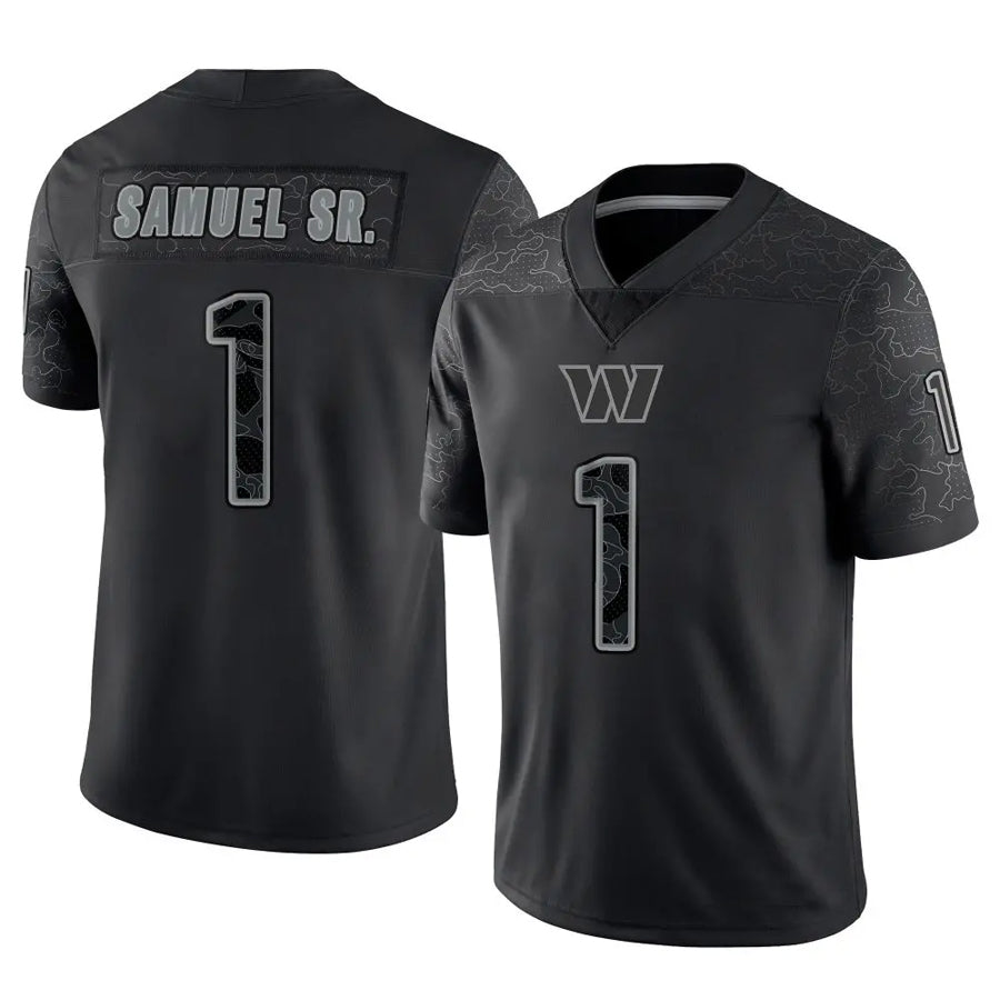 Mdoa W.Commanders #1 Deebo Samuel Sr Player Black RFLCTV Limited Football Jerseys