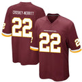 Mdoa W.Commanders #22 Jacory Croskey-Merritt Player Burgundy Game Stitched Jerseys
