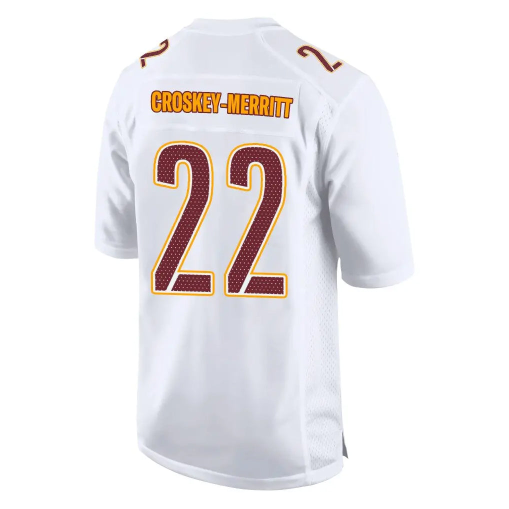 Mdoa W.Commanders #22 Jacory Croskey-Merritt Player White Tundra Fashion Game Stitched Jerseys