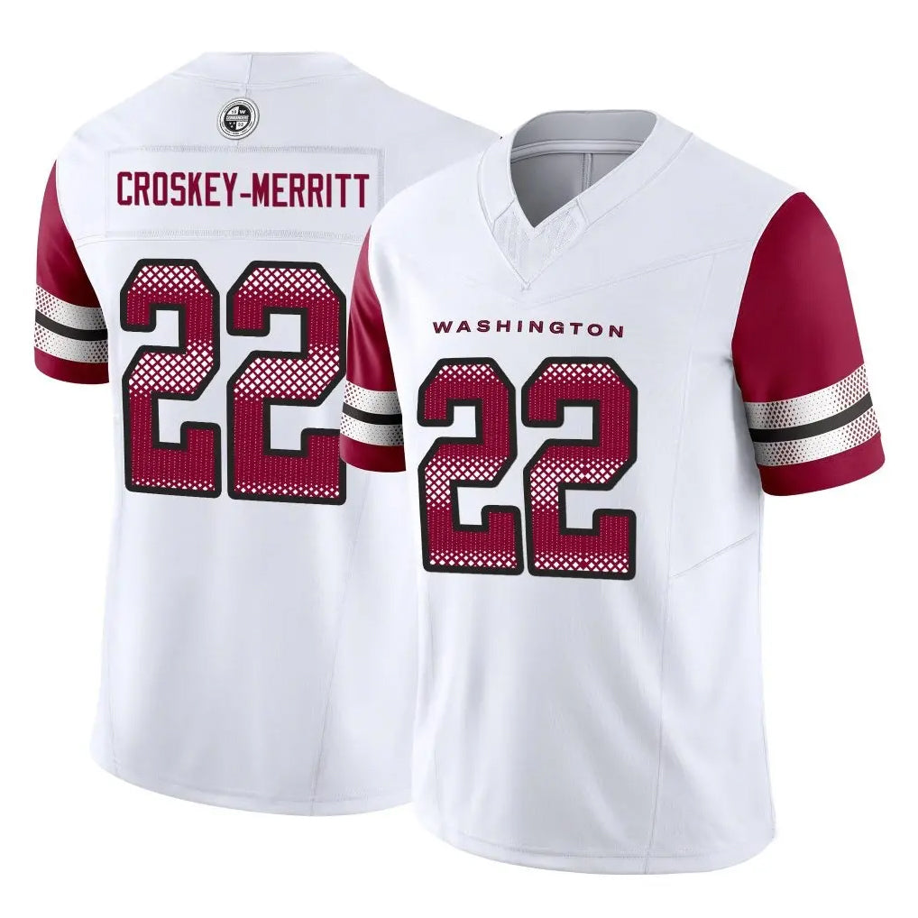 Mdoa W.Commanders #22 Jacory Croskey-Merritt Player White Vapor F.U.S.E. Limited Stitched Jerseys