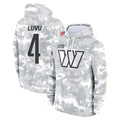 Mdoa W.Commanders #4 Frankie Luvu Player Arctic Camo Salute to Service Hoodies Stitched Jerseys