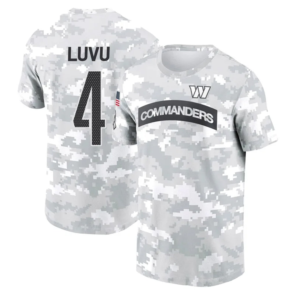 Mdoa W.Commanders #4 Frankie Luvu Player Salute to Service Hoodies T-Shirts Football Jerseys