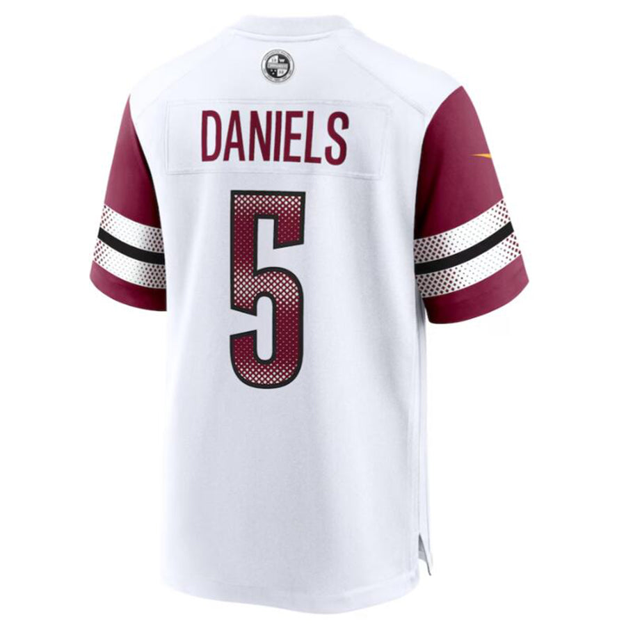 Mdoa W.Commanders #5 Jayden Daniels White 2024 Draft First Round Pick Player Game Stitched Jersey