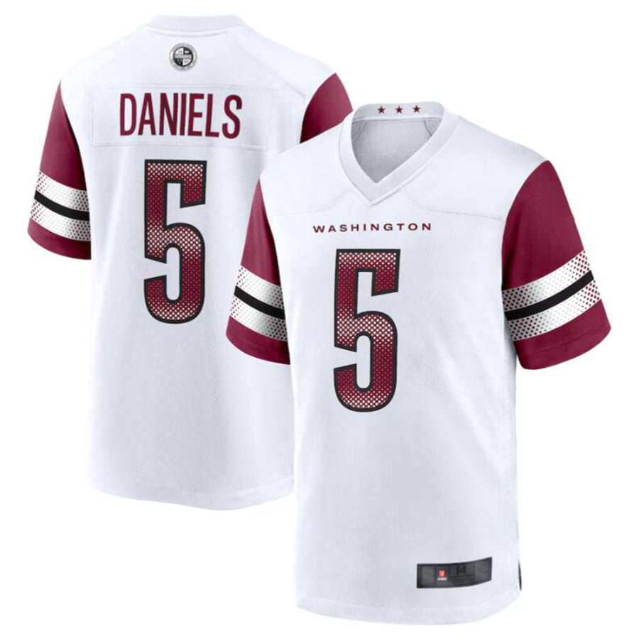 Mdoa W.Commanders #5 Jayden Daniels White 2024 Draft First Round Pick Player Game Stitched Jerseys