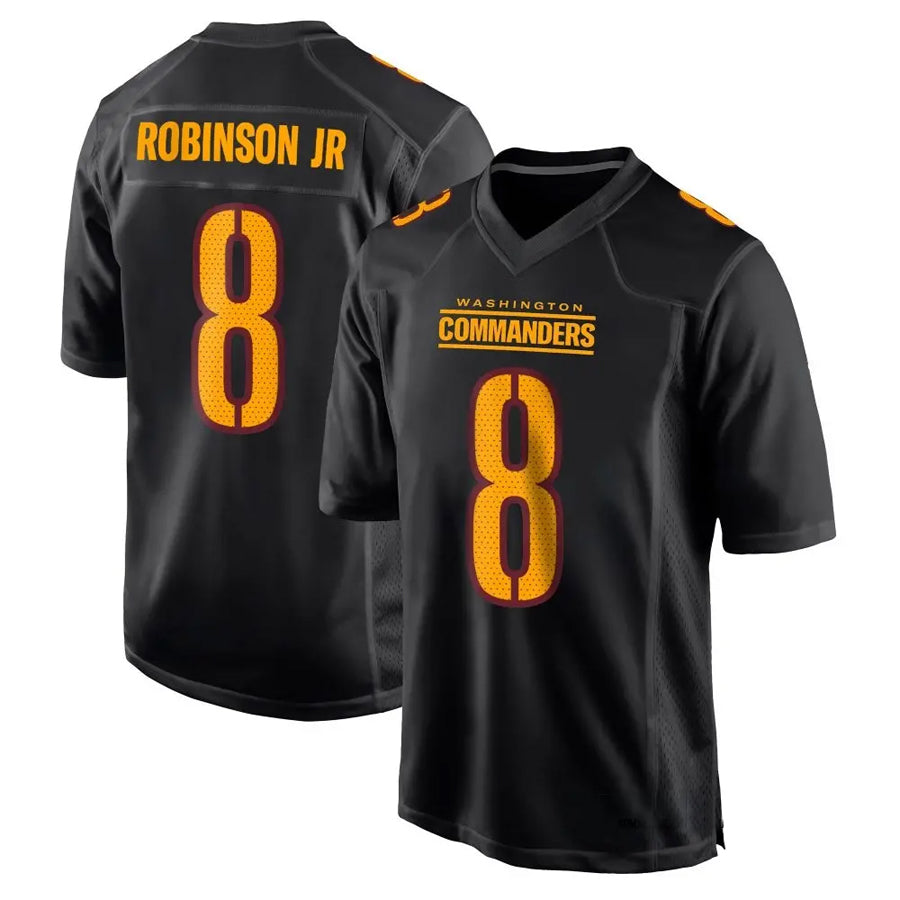 Mdoa W.Commanders #8 Brian Robinson Jr. Player Black Fashion Stitched Jerseys