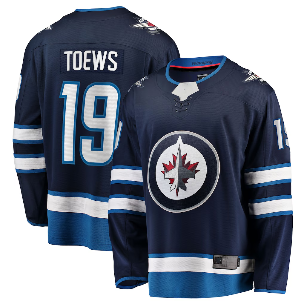 Mdoa W.Jets #19 Jonathan Toews Navy Home Breakaway Jerseys