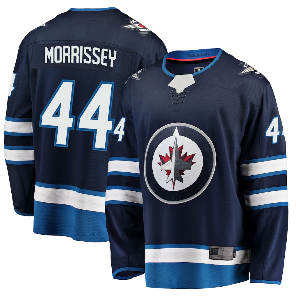 Mdoa W.Jets #44 Josh Morrissey Navy Breakaway Replica Jerseys