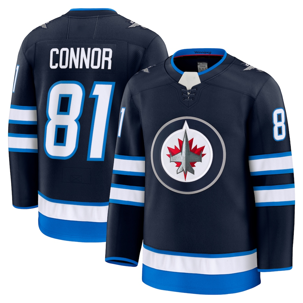 Mdoa W.Jets #81 Kyle Connor Navy Home Premium Jerseys