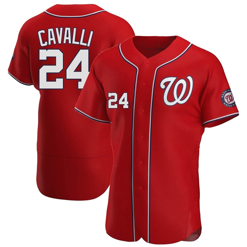 Mdoa W.Nationals #24 Cade Cavalli Player Red Alternate Elite Stitched Jerseys