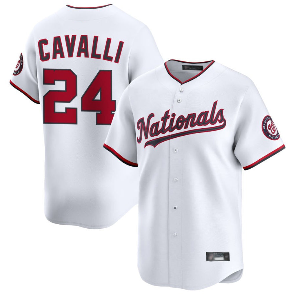 Mdoa W.Nationals #24 Cade Cavalli Player White Limited Stitched Jerseys