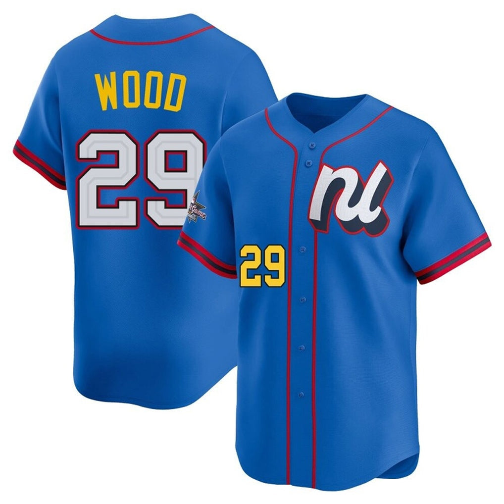 Mdoa W.Nationals #29 James Wood Player Blue National League All-Star Edition Limited Alternate Stitched Jerseys