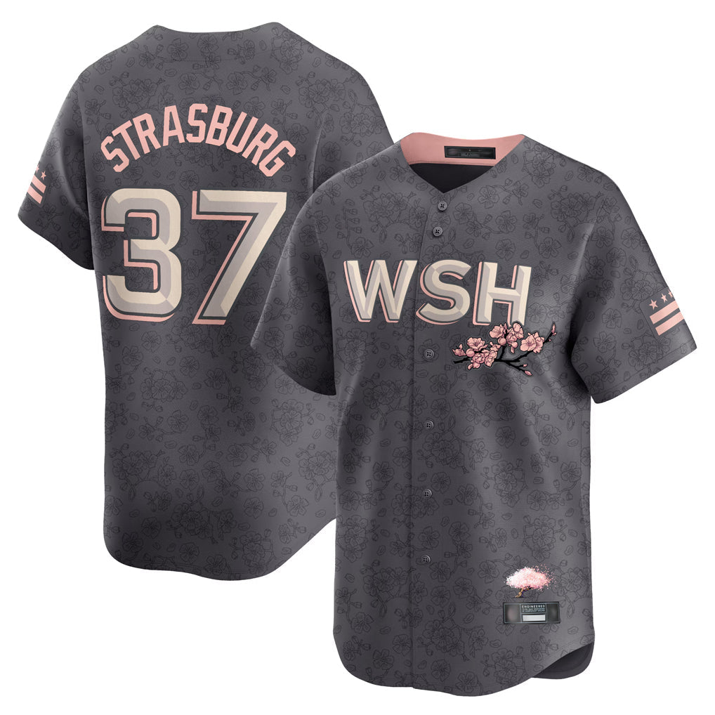 Mdoa W.Nationals #37 Stephen Strasburg Player Gray City Connect Stitched Jerseys