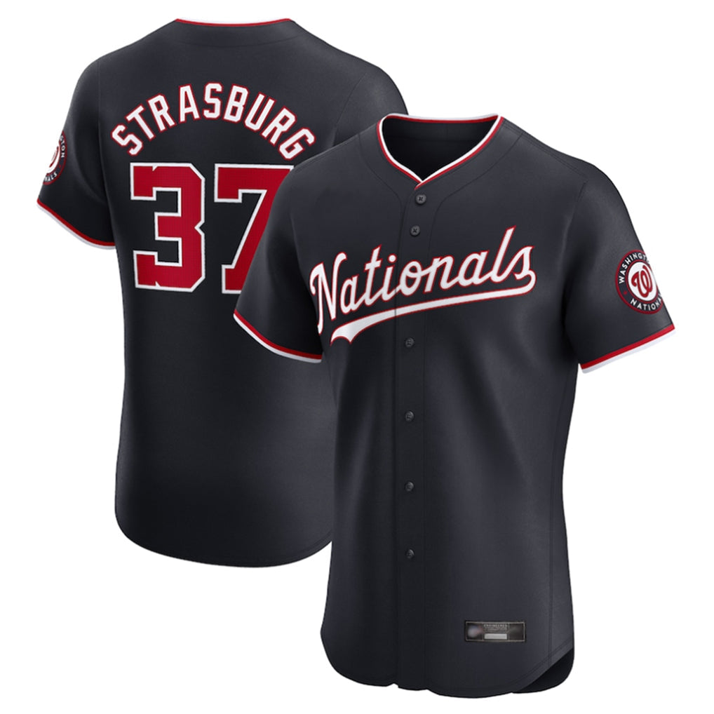 Mdoa W.Nationals #37 Stephen Strasburg Player Navy Elite Stitched Jerseys