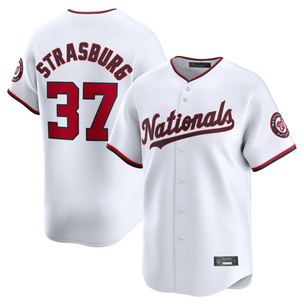 Mdoa W.Nationals #37 Stephen Strasburg Player White Home Limited Stitched Jerseys