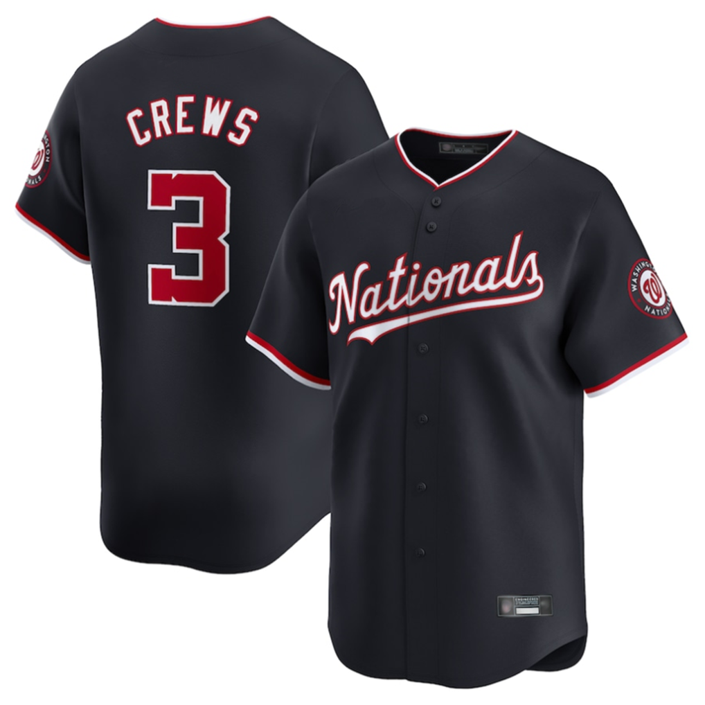 Mdoa W.Nationals #3 Dylan Crews Player Navy Limited Stitched Jerseys
