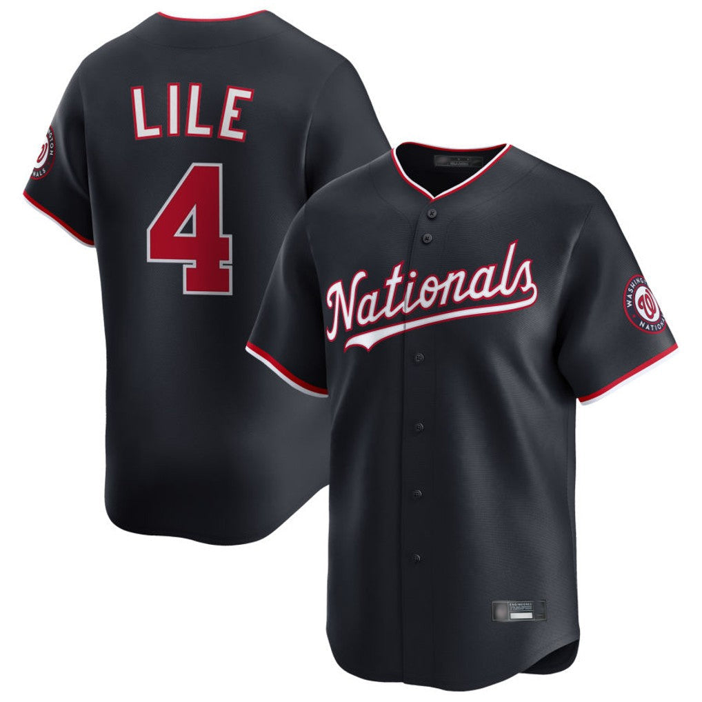 Mdoa W.Nationals #4 Daylen Lile Player Navy Alternate Limited Replica Stitched Jerseys
