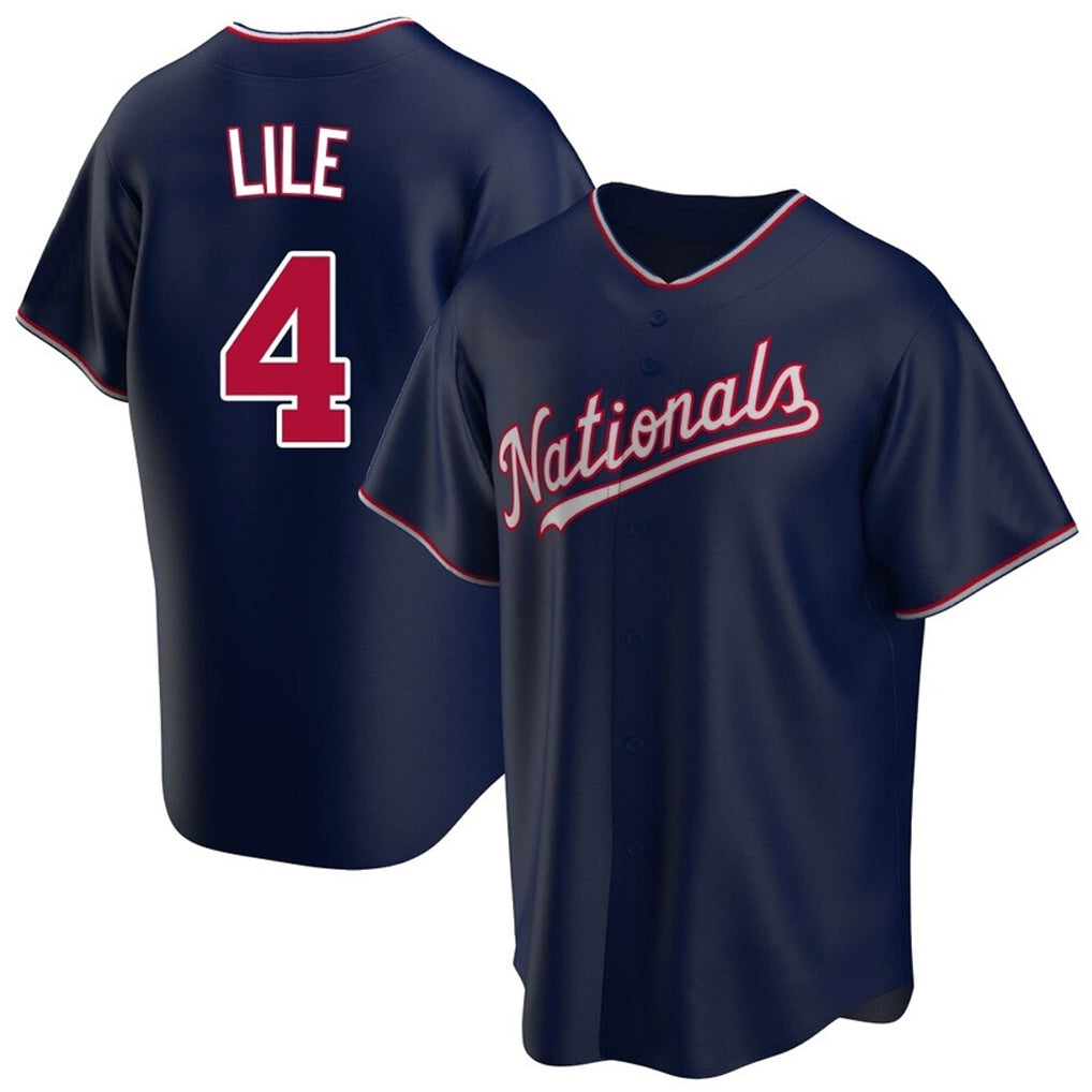 Mdoa W.Nationals #4 Daylen Lile Player Navy Replica Game Stitched Jerseys