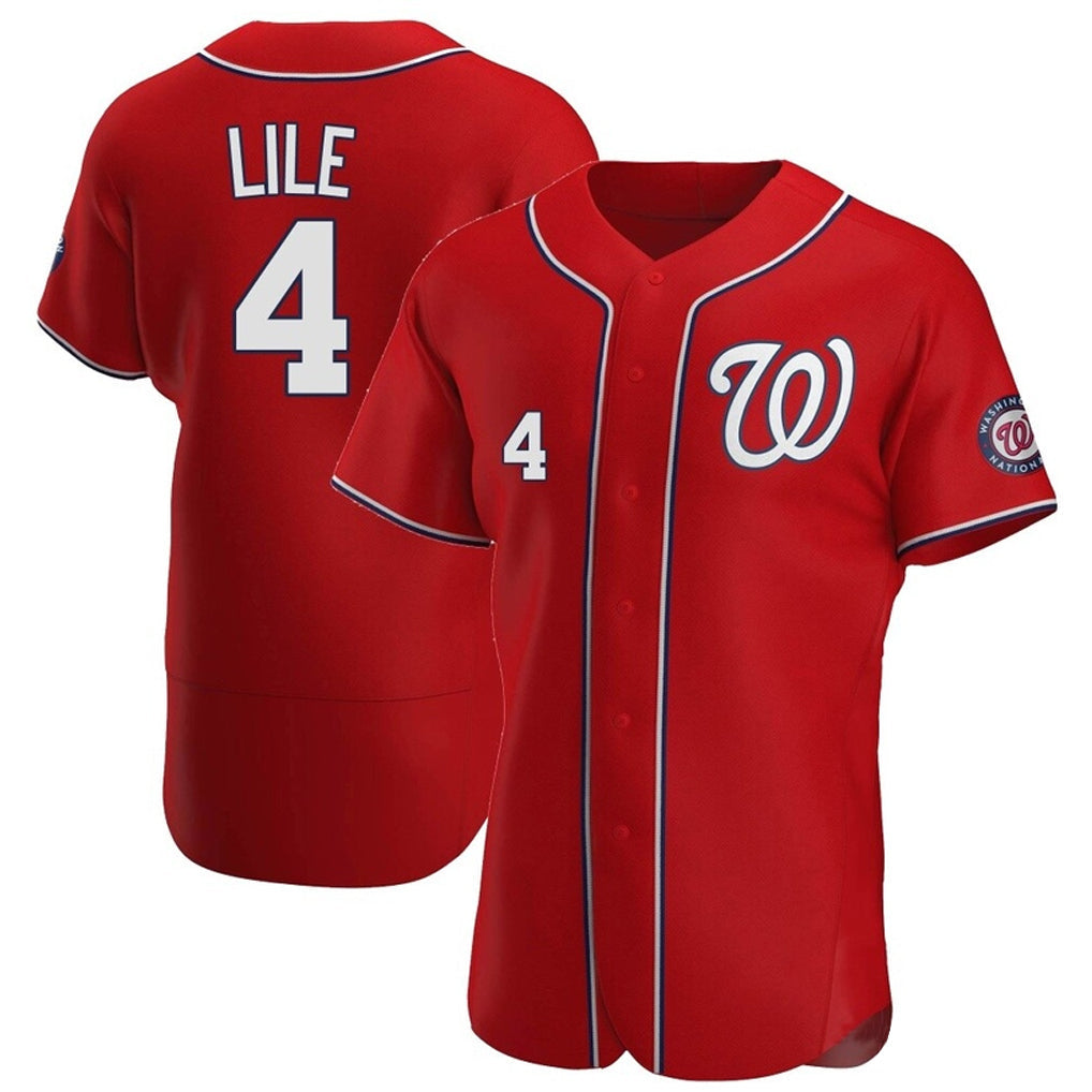 Mdoa W.Nationals #4 Daylen Lile Player Red Alternate Elite Stitched Jerseys
