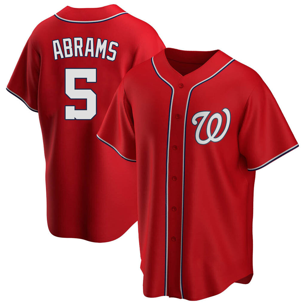 Mdoa W.Nationals #5 CJ Abrams Player Red Replica Alternate Game Jerseys