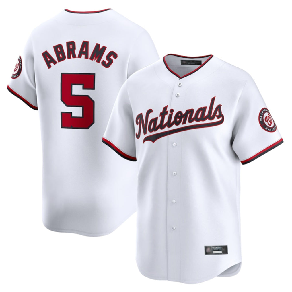 Mdoa W.Nationals #5 CJ Abrams Player White Home Limited Stitched Jerseys
