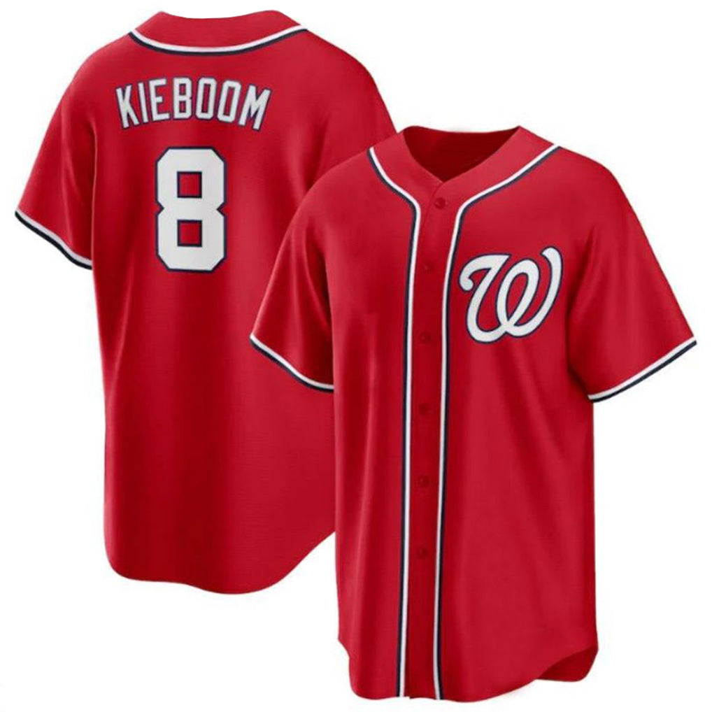 Mdoa W.Nationals #8 Carter Kieboom Player Red Replica Game Stitched Jerseys