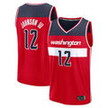 Mdoa W.Wizards #12 Tre Johnson III Red 2025  Draft First Round Pick Fast Break Replica Jerseys - Icon Edition