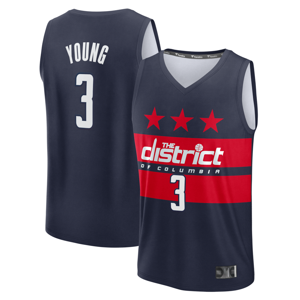 Mdoa W.Wizards #3 Trae Young Navy Fast Break - Statement Edition