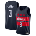 Mdoa W.Wizards #3 Trae Young Navy Swingman Jerseys - Statement Edition