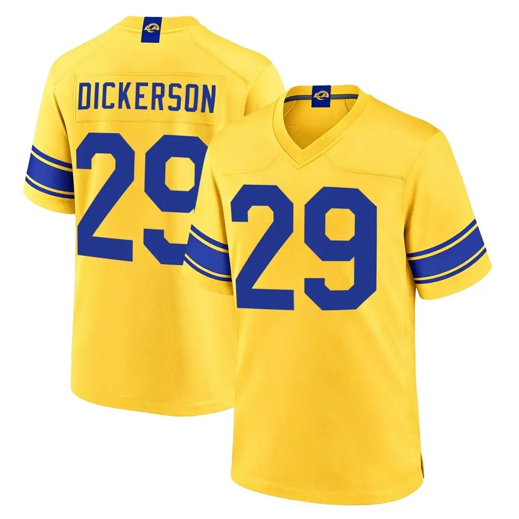LA.Rams #29 Eric Dickerson Player Gold Classic Sol Home Game Mdoa Stitched Jerseys