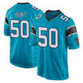 C.Panthers #50 Robert Hunt Player Blue Game Mdoa Stitched Jerseys
