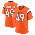 D.Broncos #49 Alex Singleton Player Orange Home Game Mdoa Stitched Jerseys