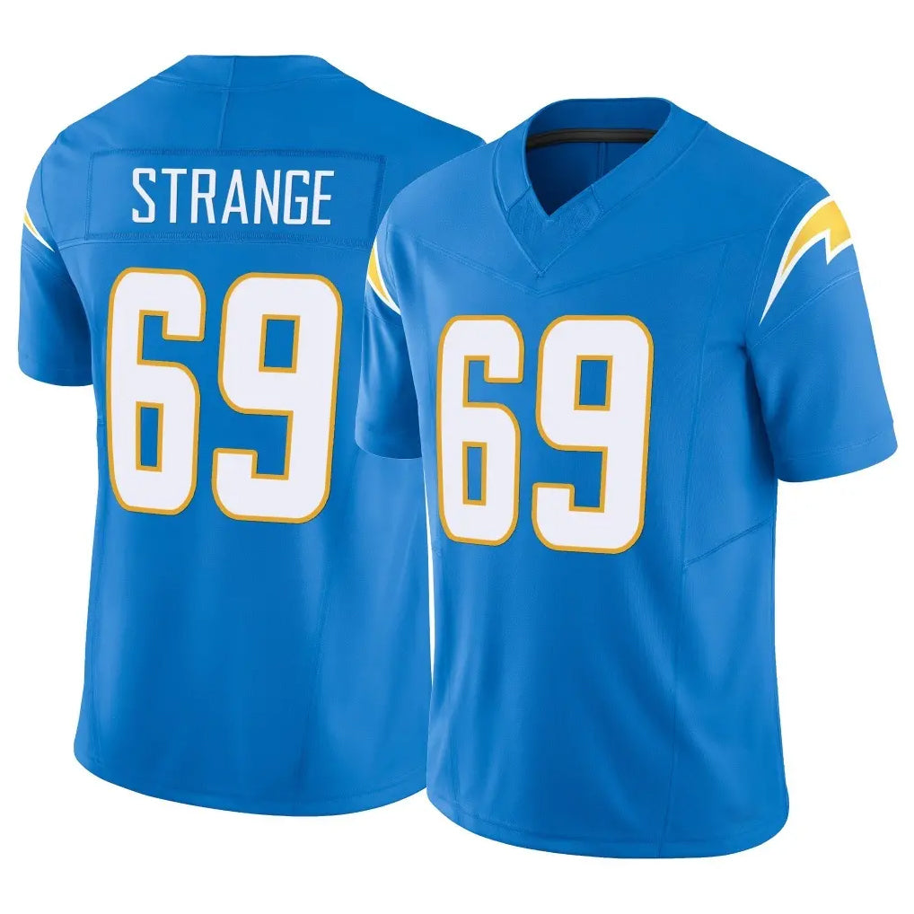 LA.Chargers #69 Cole Strange Player Blue Limited Vapor F.U.S.E. Home Game Stitched Jerseys