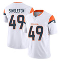 D.Broncos #49 Alex Singleton Player White Limited Vapor F.U.S.E. Home Game Mdoa Stitched Jerseys