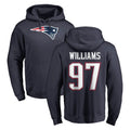 NE.Patriots #97 Milton Williams Player Navy LOGO Pullover Hoodies Home Game Mdoa Stitched Jerseys