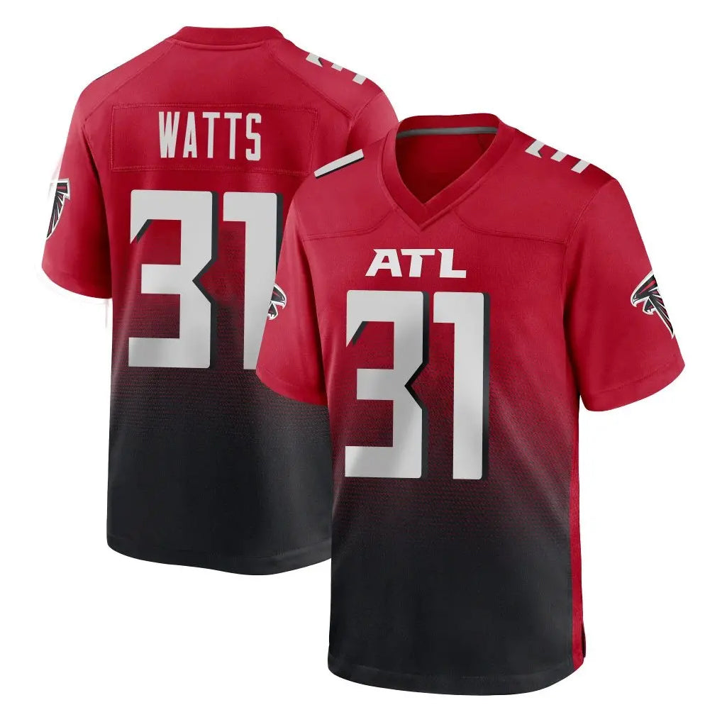 A.Falcons #31 Xavier Watts Player Red Home Game Mdoa Stitched Jerseys