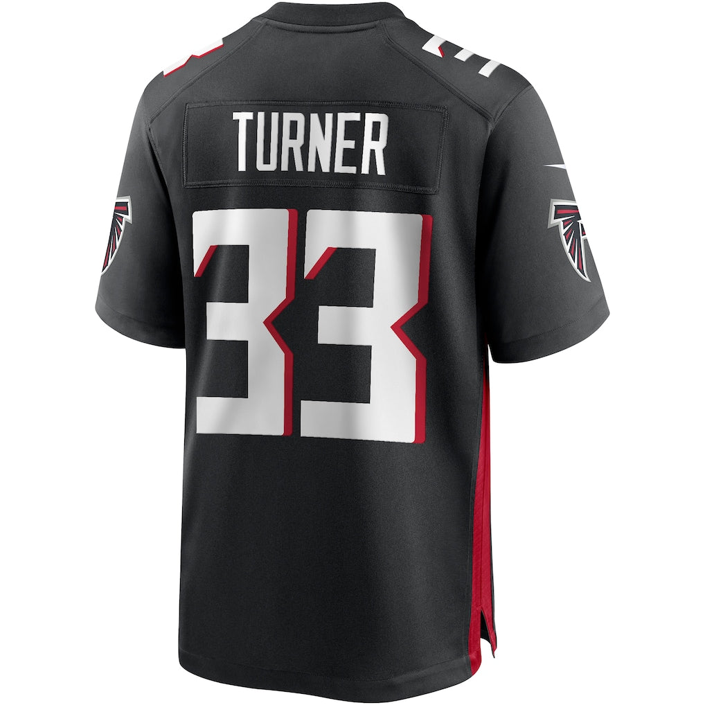 Mdoa A.Falcons #33 Michael Turner Black Game Retired Player Jersey