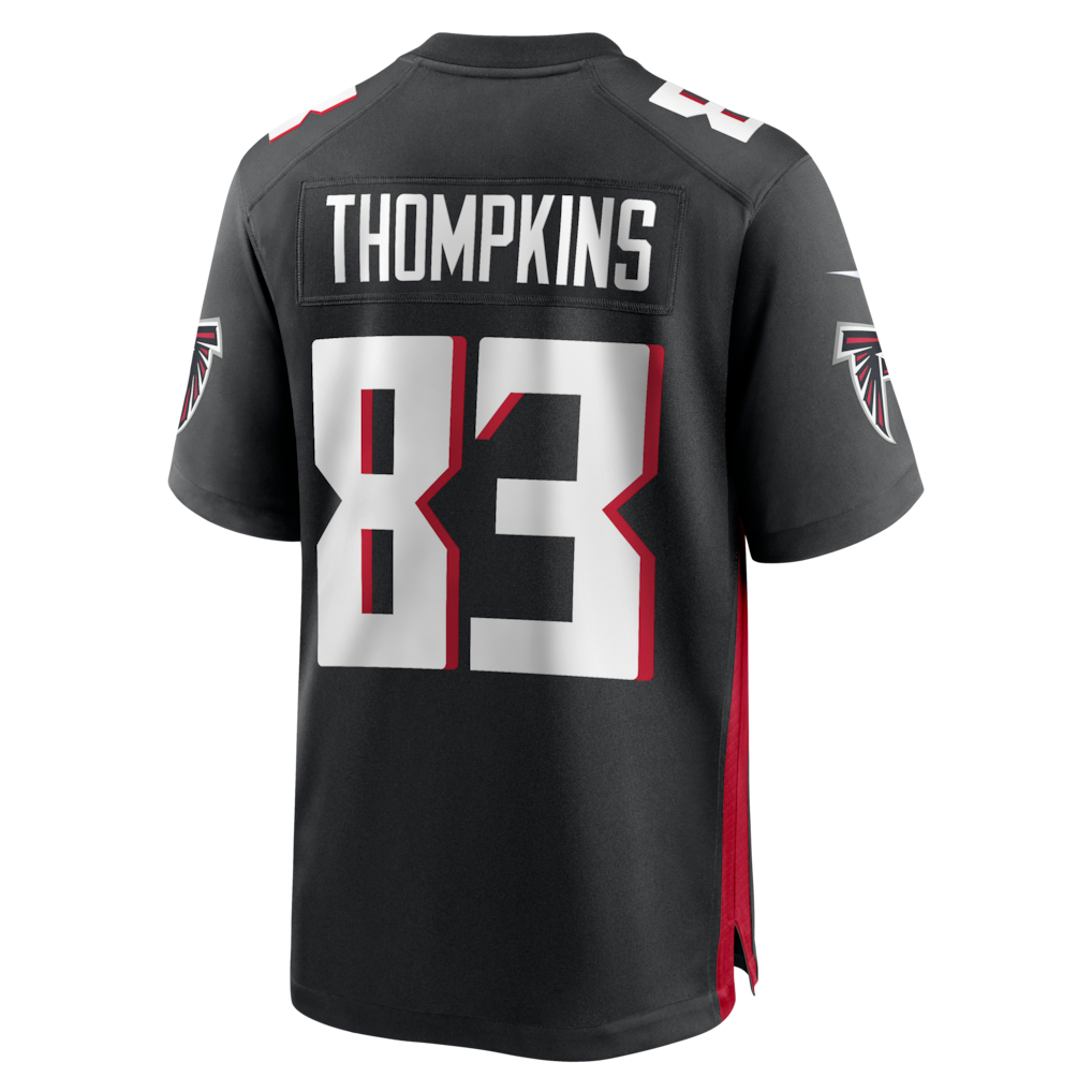 Mdoa A.Falcons #83 Deven Thompkins Black Team Game Jersey