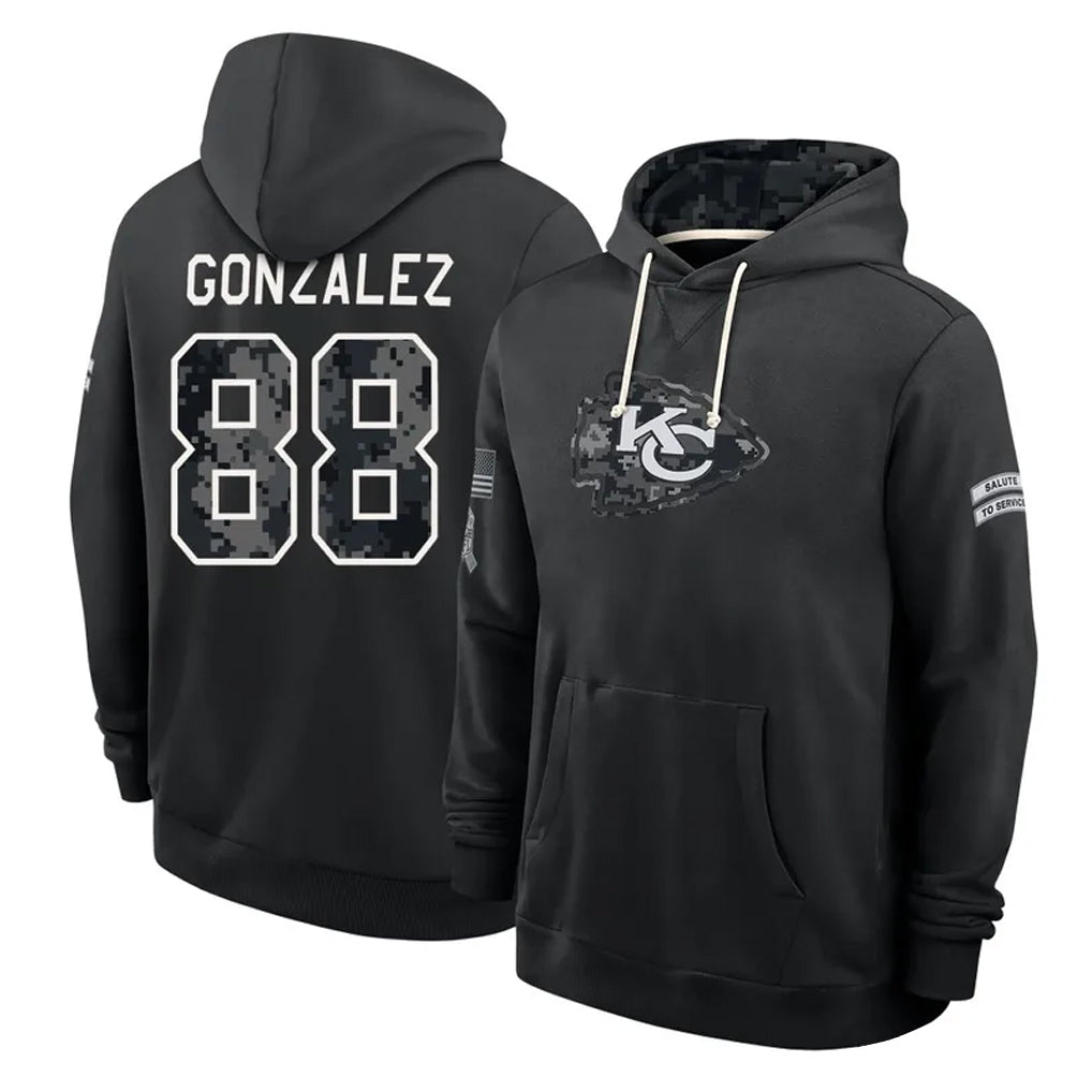 KC.Chiefs #88 Tony Gonzalez Player 2026 Black Logo Pullover Hoodies Limited Game Stitched Jerseys