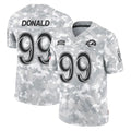 LA.Rams #99 Aaron Donald Player Arctic Camo Salute To Service Limited Game Mdoa Stitched Jerseys