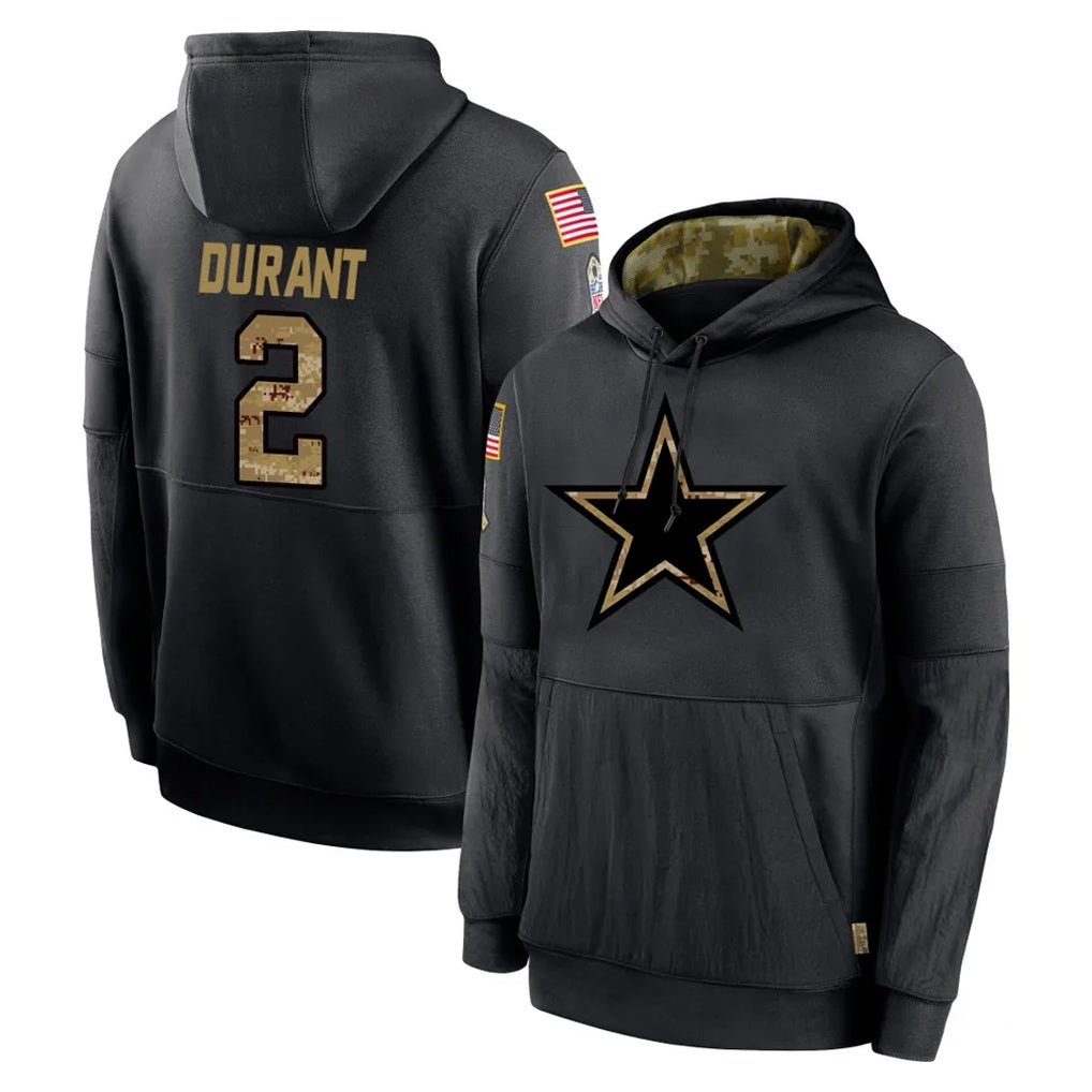D.Cowboys #2 Cobie Durant Player Black Salute to Service Pullover Hoodies Limited Mdoa Stitched Jerseys
