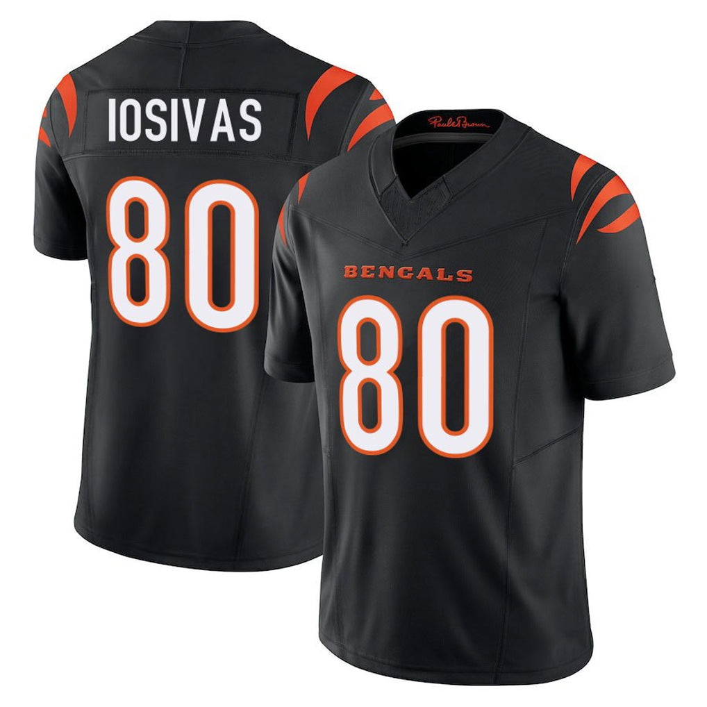 C.Bengals #80 Andrei Iosivas Player Black Vapor F.U.S.E. Limited Home Game Mdoa Stitched Jerseys