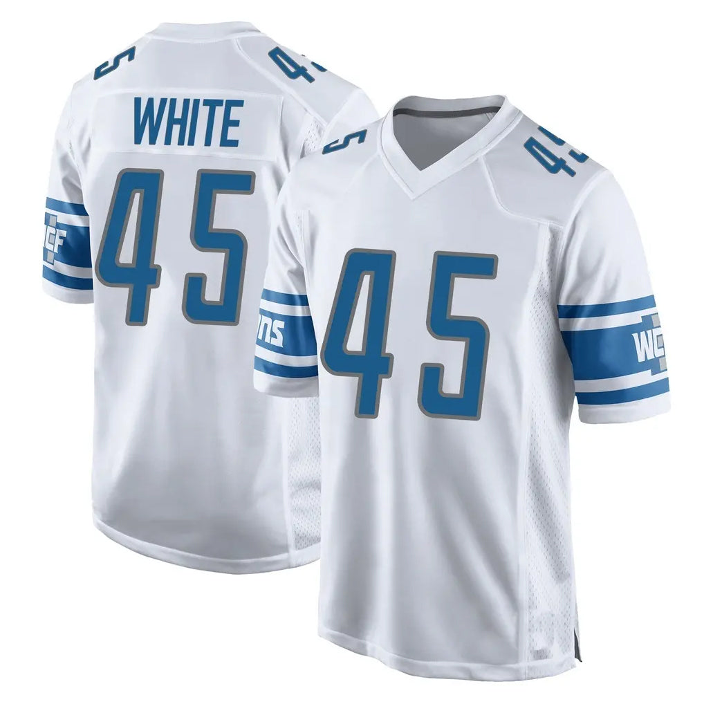 D.Lions #45 Devin White Player White Home Game Mdoa Stitched Jerseys