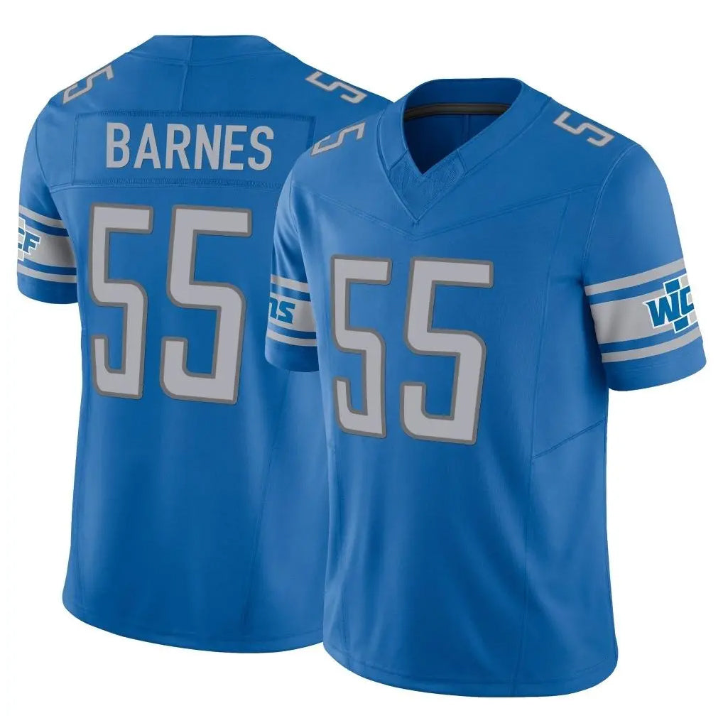 D.Lions #55 Derrick Barnes Player Blue Vapor F.U.S.E. Limited Home Game Mdoa Stitched Jerseys