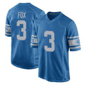 D.Lions #3 Jack Fox Player Blue Vapor Untouchable Throwback Game Mdoa Stitched Jerseys