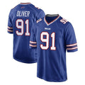 B.Bills #91 Ed Oliver Player Royal Home Game Mdoa Stitched Jerseys