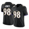 B.Ravens #98 Travis Jones Player Black Vapor F.U.S.E. Limited Mdoa Stitched Jerseys