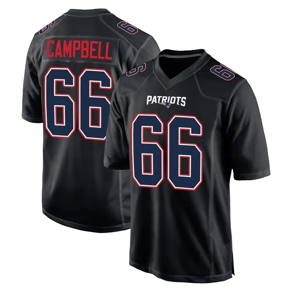 NE.Patriots #66 Will Campbell Player Carbon Fashion Limited Home Game Mdoa Stitched Jerseys