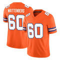 D.Broncos #60 Luke Wattenberg Player Orange Limited Alternate Vapor F.U.S.E. Throwback Game Mdoa Stitched Jerseys